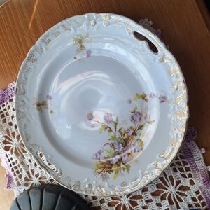 Elegant Floral Porcelain Serving Plate